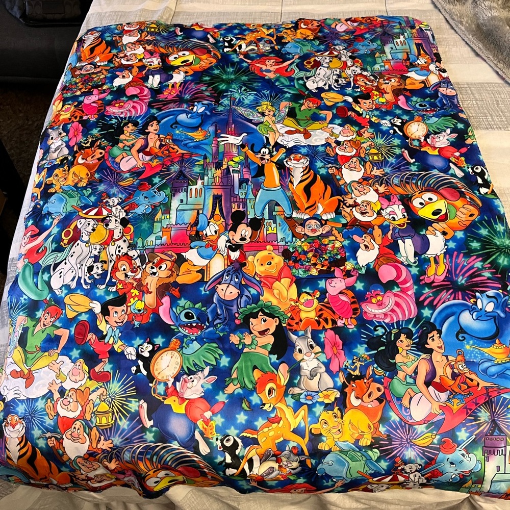 toddler blue sherpa disney magical mashup blanket